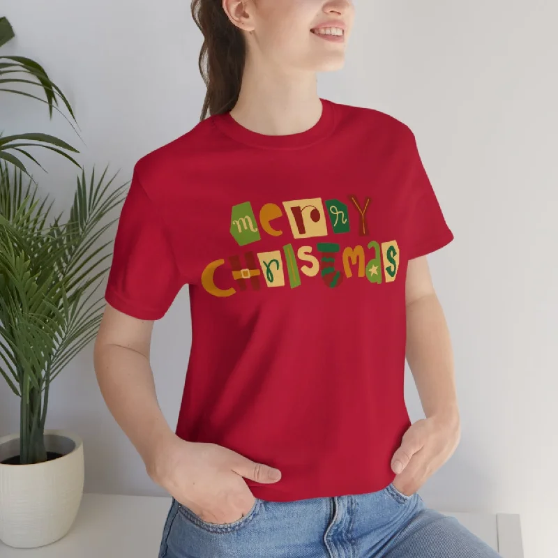 Merry Christmas Tshirt | Gifts for Her | BFF Gift | Women's T-shirt | Women Tshirt | Women Shirt | Terry Blend Velvet Blend Canvas Blend