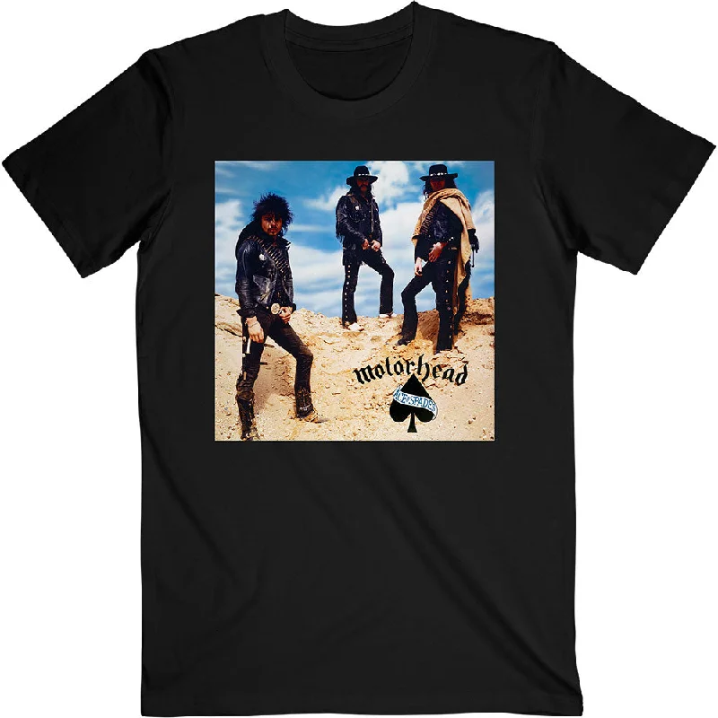 Motorhead | Official Band T-Shirt | Ace of Spades Track list (Back Print) Hooded Caped Shawl Collar Motorhead | Official Band T-Shirt | Ace of Spades Track list (Back Print) Hooded Caped Shawl Collar
