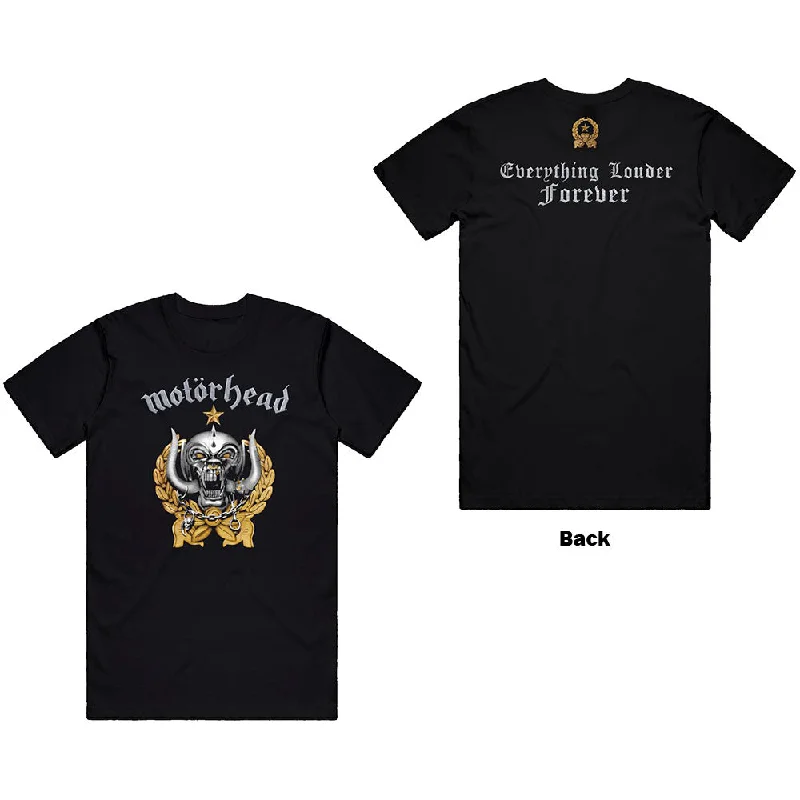 Motorhead | Official Band T-Shirt | Everything Louder Forever (Back Print) Collared T-Shirt Boat Neck A-Line Motorhead | Official Band T-Shirt | Everything Louder Forever (Back Print) Collared T-Shirt Boat Neck A-Line