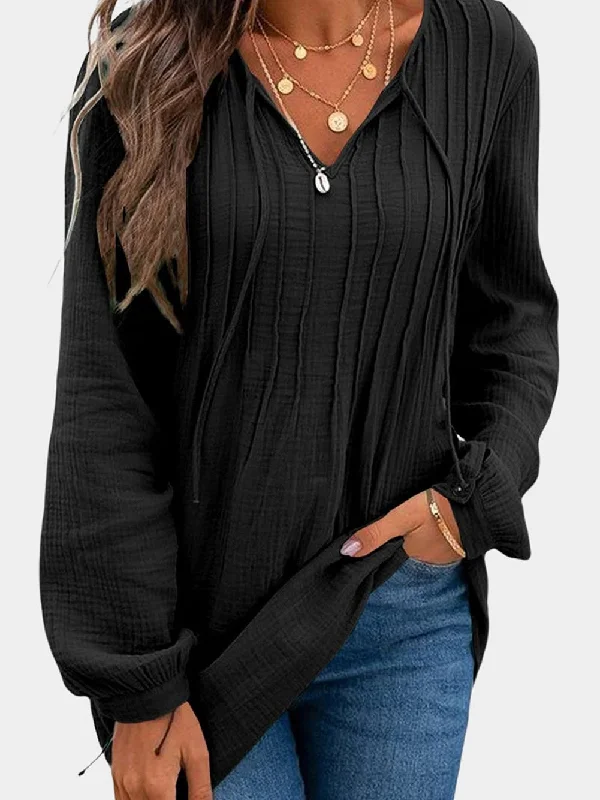 V Neck Puff Short Sleeve Pleated Fashion Casual Tunic T-Shirt Casual Formal Business V Neck Puff Short Sleeve Pleated Fashion Casual Tunic T-Shirt Casual Formal Business