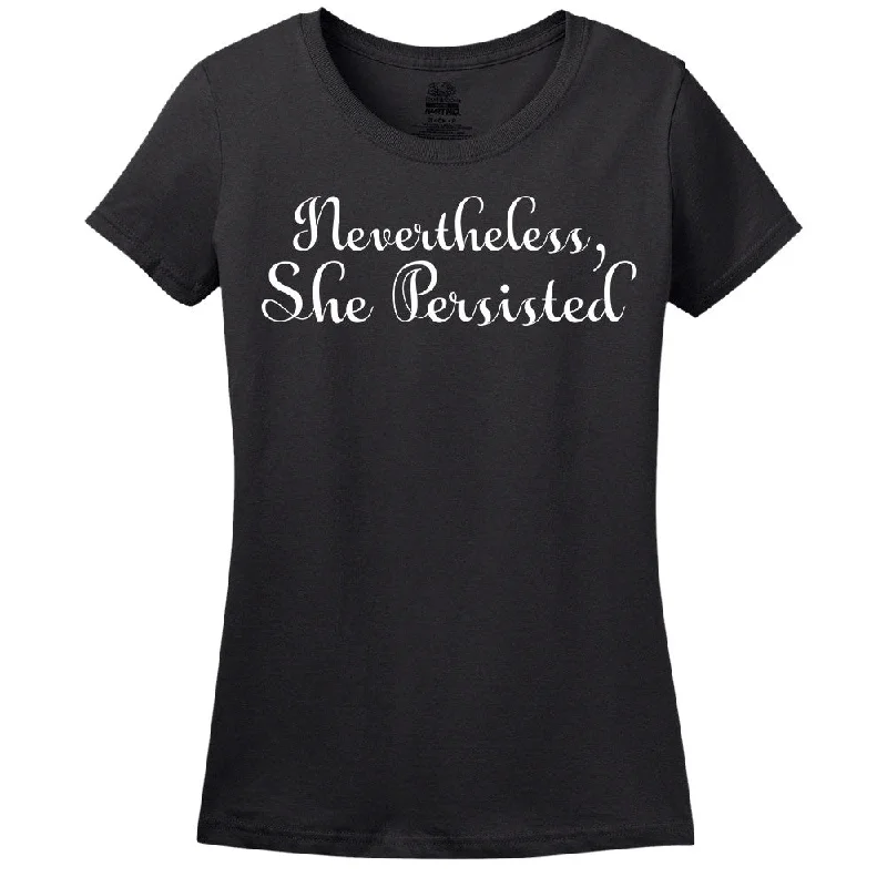 Minty Tees - Nevertheless, She Persisted Women's Tee Wool Fabric Cashmere Fabric Tweed Fabric