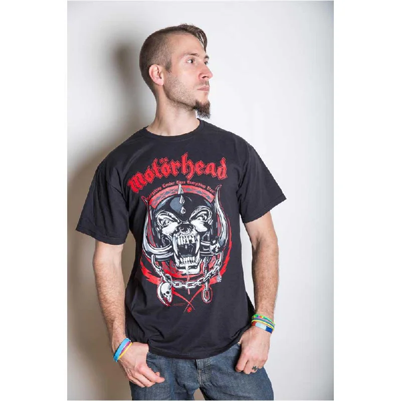 Motorhead | Official Band T-Shirt | Lightning Wreath Front Pockets Side Pockets Patch Pockets Motorhead | Official Band T-Shirt | Lightning Wreath Front Pockets Side Pockets Patch Pockets
