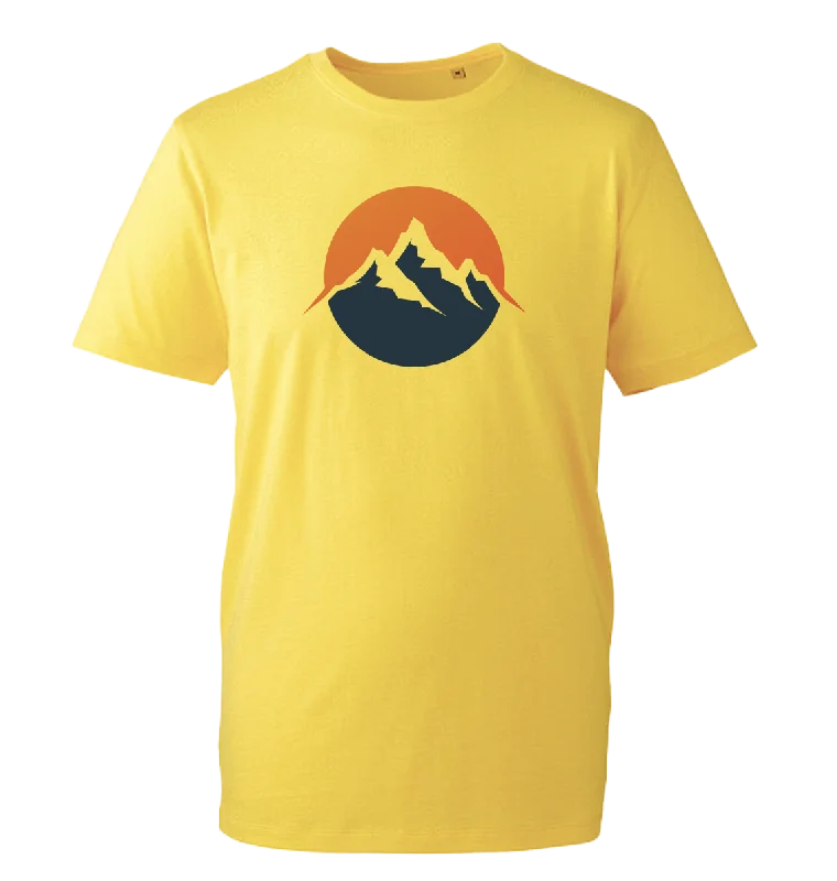 Mountain Sunset T-Shirt Handmade Hand-knitted Hand-woven