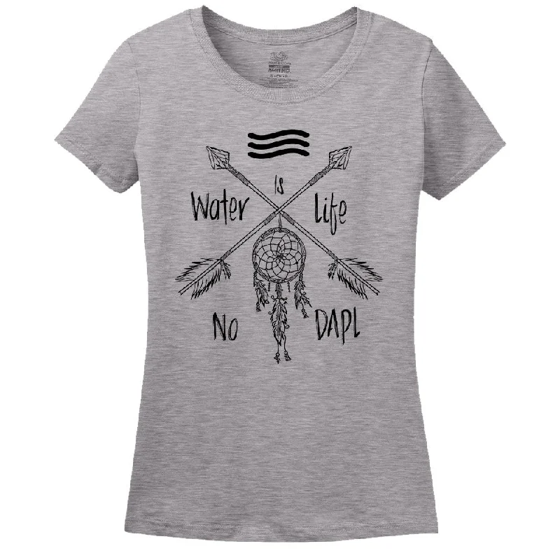 Water Is Life Womens Tee Mesh Blend Leather Blend Suede Blend