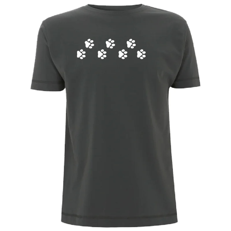 Paw Prints T-Shirt Hooded Caped Shawl Collar