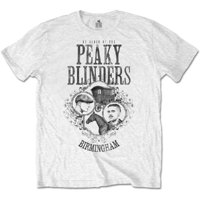 Peaky Blinders | Official Band T-Shirt | Horse & Cart Solid Color Striped Floral