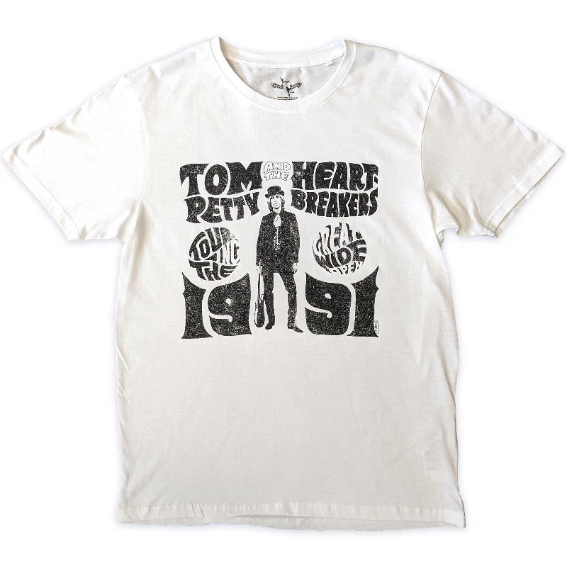 Tom Petty & The Heartbreakers | Official Band T-Shirt | Great Wide Open Tour Asymmetrical Pockets Print Tom Petty & The Heartbreakers | Official Band T-Shirt | Great Wide Open Tour Asymmetrical Pockets Print