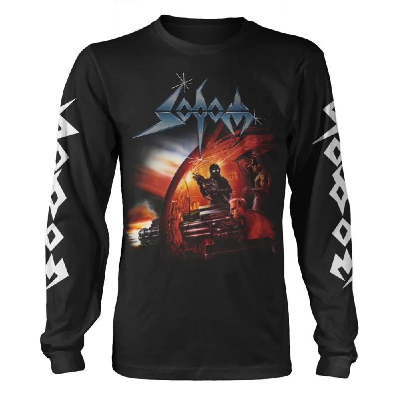 Sodom Unisex Long Sleeved T-shirt: Agent Orange Fleece Fabric Down Fabric Feather Fabric Sodom Unisex Long Sleeved T-shirt: Agent Orange Fleece Fabric Down Fabric Feather Fabric