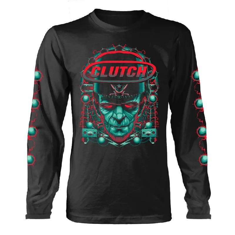 Clutch Unisex Long Sleeved T-shirt: Frankenstein (back print) Chenille Blend Fleece Blend Nylon Blend Clutch Unisex Long Sleeved T-shirt: Frankenstein (back print) Chenille Blend Fleece Blend Nylon Blend