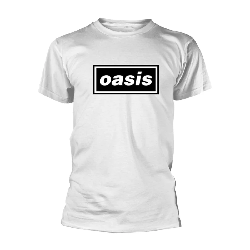 Oasis Unisex T-shirt: Decca Logo (White) Layered Multi-layer Single Layer