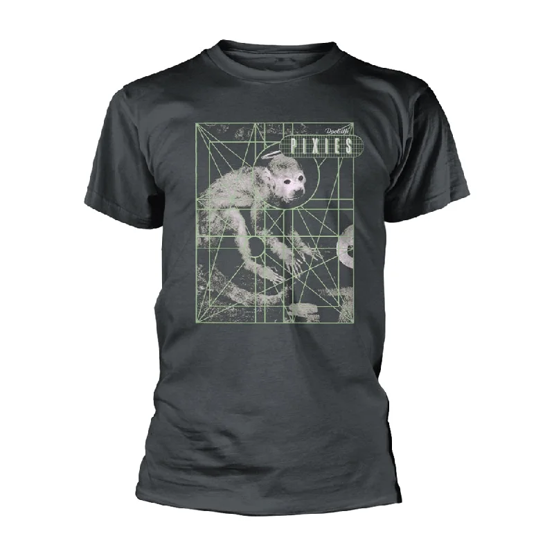 Pixies | Official Band T-shirt | Monkey Grid Fleece Fabric Down Fabric Feather Fabric Pixies | Official Band T-shirt | Monkey Grid Fleece Fabric Down Fabric Feather Fabric