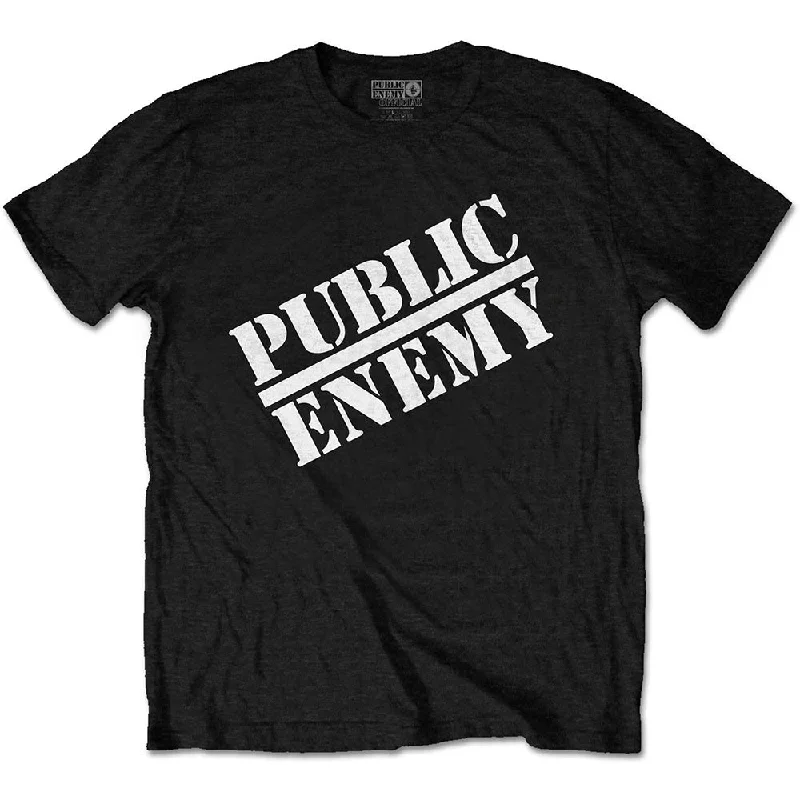 Public Enemy | Official Band T-Shirt | Logo Satin Fabric Silk Fabric Chiffon Fabric