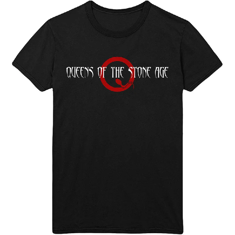 Queens Of The Stone Age | Official Band T-Shirt | Text Logo Front Pockets Side Pockets Patch Pockets