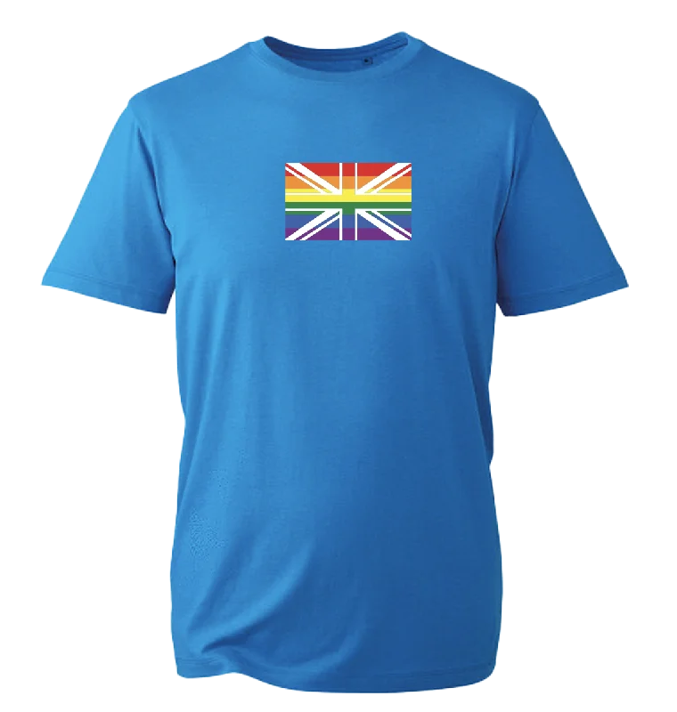 Rainbow Union Jack T-Shirt Front Pockets Side Pockets Patch Pockets