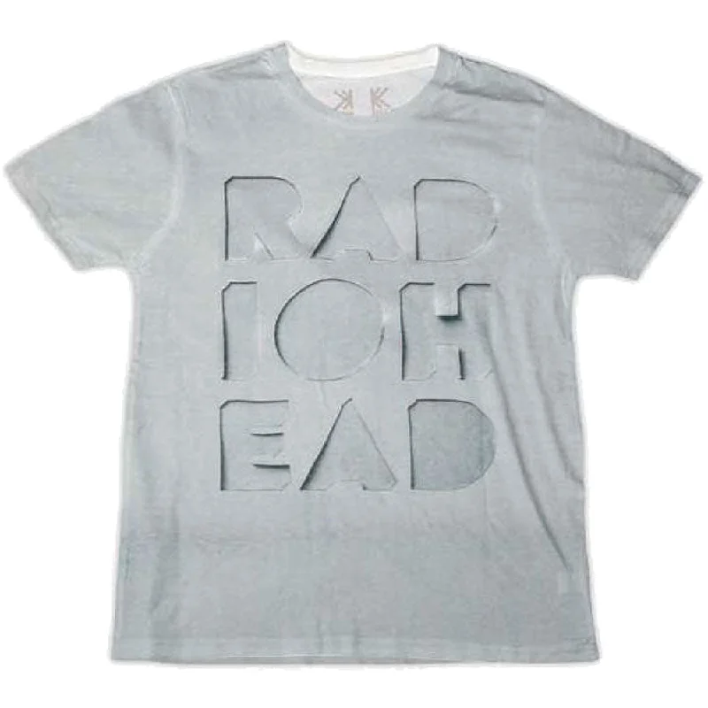 Radiohead | Official Band T-shirt | Note Pad (Cut-Out) Ribbed T-Shirt High Neck Heavyweight