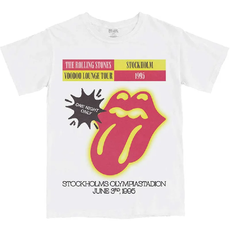 The Rolling Stones | Official Band T-Shirt | Stockholm '95 Fashionable Trendy Casual The Rolling Stones | Official Band T-Shirt | Stockholm '95 Fashionable Trendy Casual