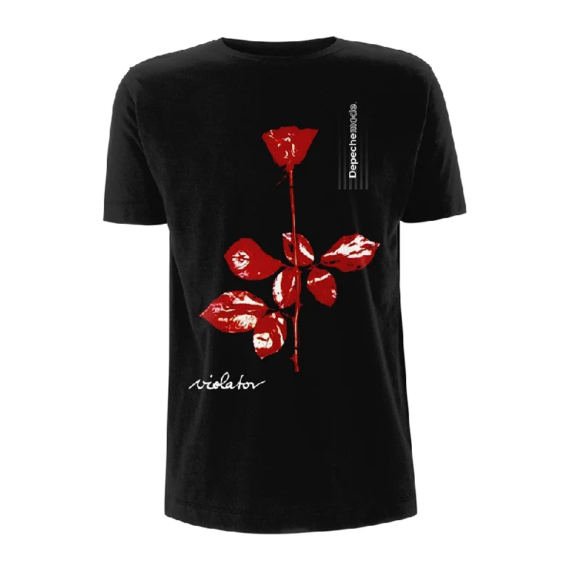 Depeche Mode Unisex T-shirt: Violator Striped Floral Plaid