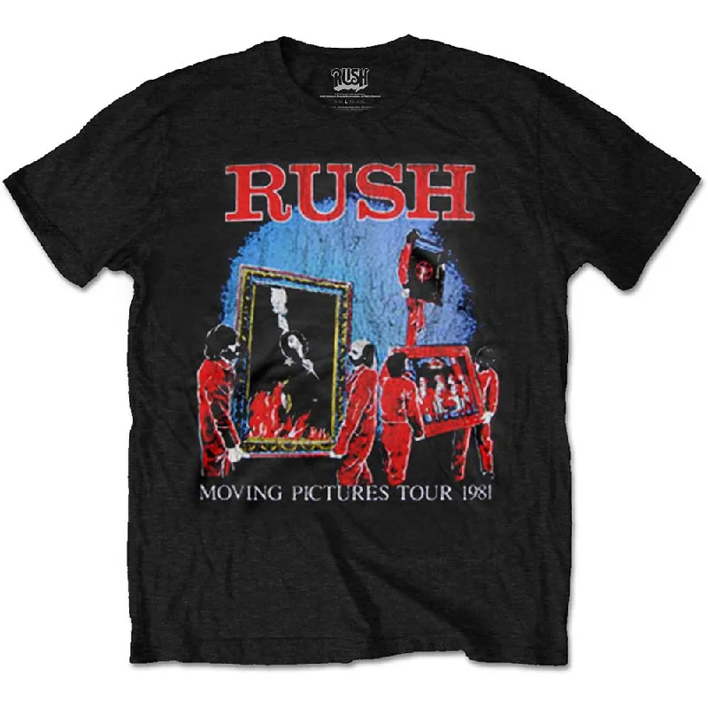 Rush | Official Band T-Shirt | Moving Pictures Tour Thin T-Shirt Open Front Quick Dry Rush | Official Band T-Shirt | Moving Pictures Tour Thin T-Shirt Open Front Quick Dry
