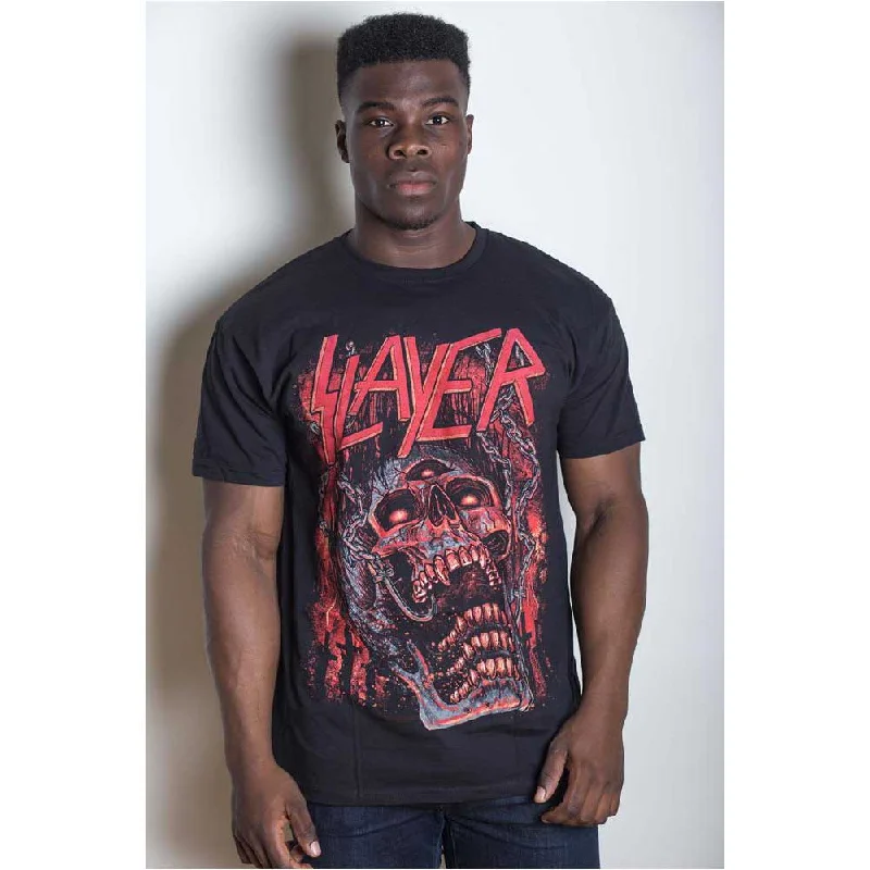 Slayer | Official Band T-Shirt | Meat hooks Nylon Fabric Polyester Fabric Spandex Fabric Slayer | Official Band T-Shirt | Meat hooks Nylon Fabric Polyester Fabric Spandex Fabric