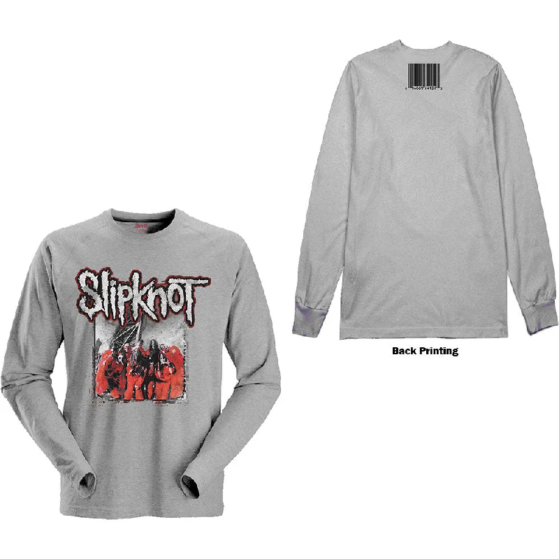 Slipknot Unisex Long Sleeved T-Shirt: Self-Titled (Back Print) Houndstooth Herringbone Solid Slipknot Unisex Long Sleeved T-Shirt: Self-Titled (Back Print) Houndstooth Herringbone Solid