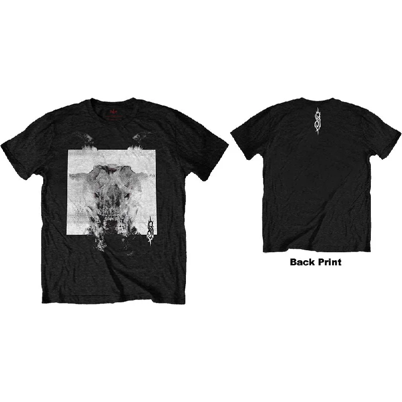 Slipknot | Official Band T-Shirt | Devil Single - & White (Back Print) Hooded Caped Shawl Collar Slipknot | Official Band T-Shirt | Devil Single - & White (Back Print) Hooded Caped Shawl Collar