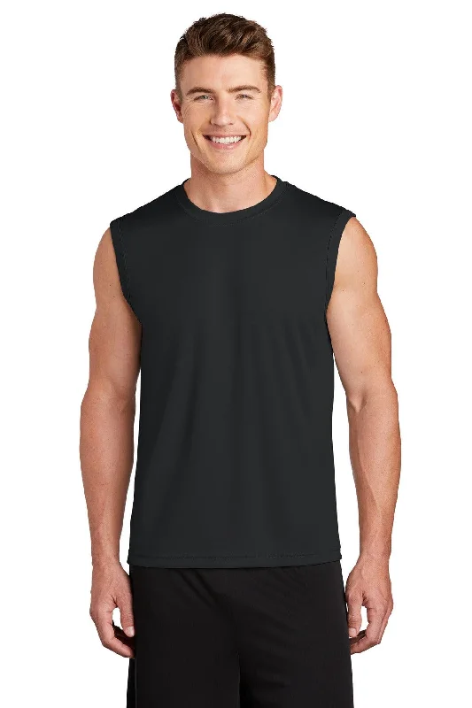 Sport-Tek Sleeveless PosiCharge Competitor Tee. ST352 Houndstooth Herringbone Solid