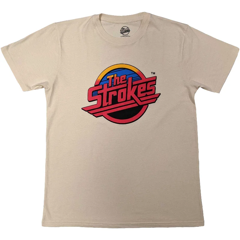 The Strokes | Official Band T-Shirt | Red Logo Houndstooth Herringbone Solid