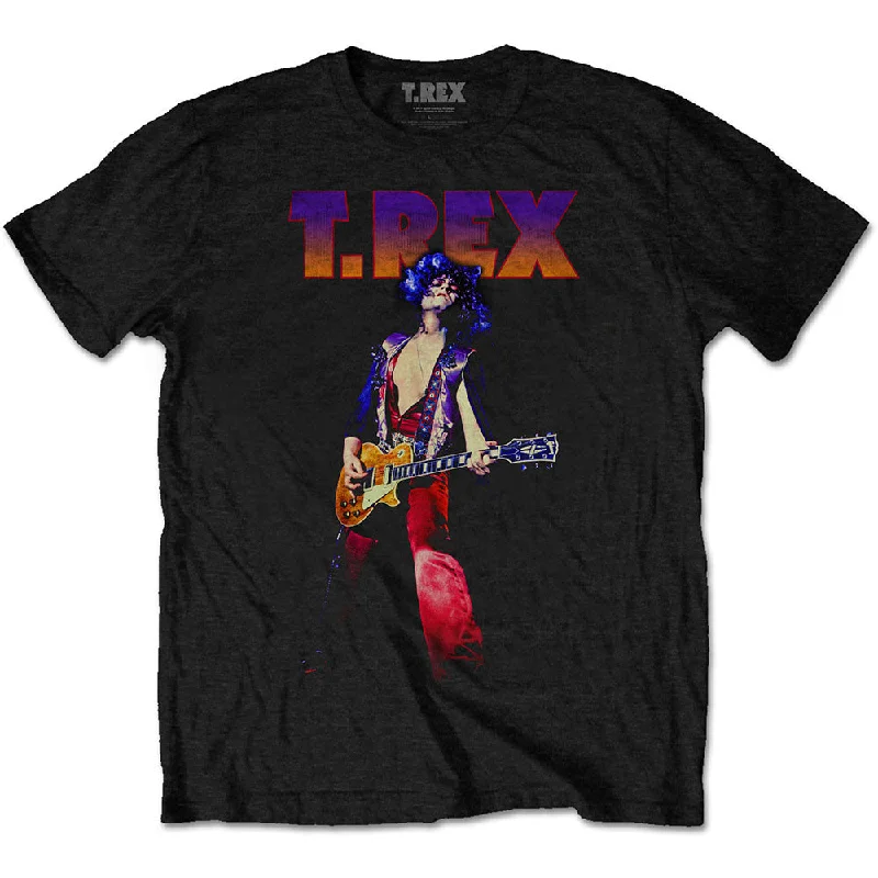 T-Rex | Official Band T-Shirt | Rockin' Collared T-Shirt Boat Neck A-Line