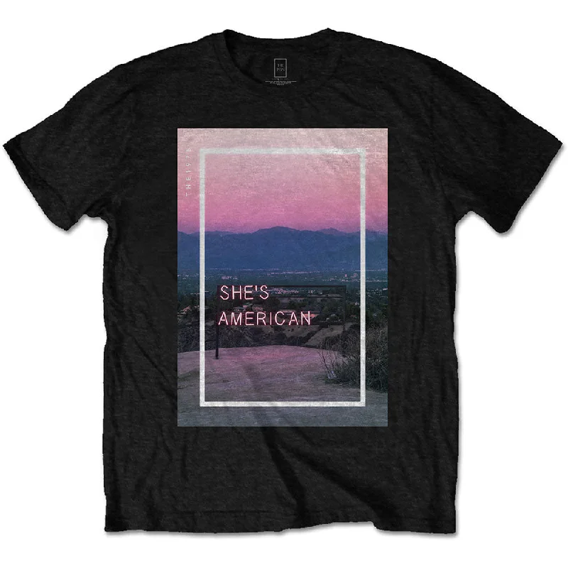 The 1975 | Official Band T-Shirt | She's American Nylon Fabric Polyester Fabric Spandex Fabric