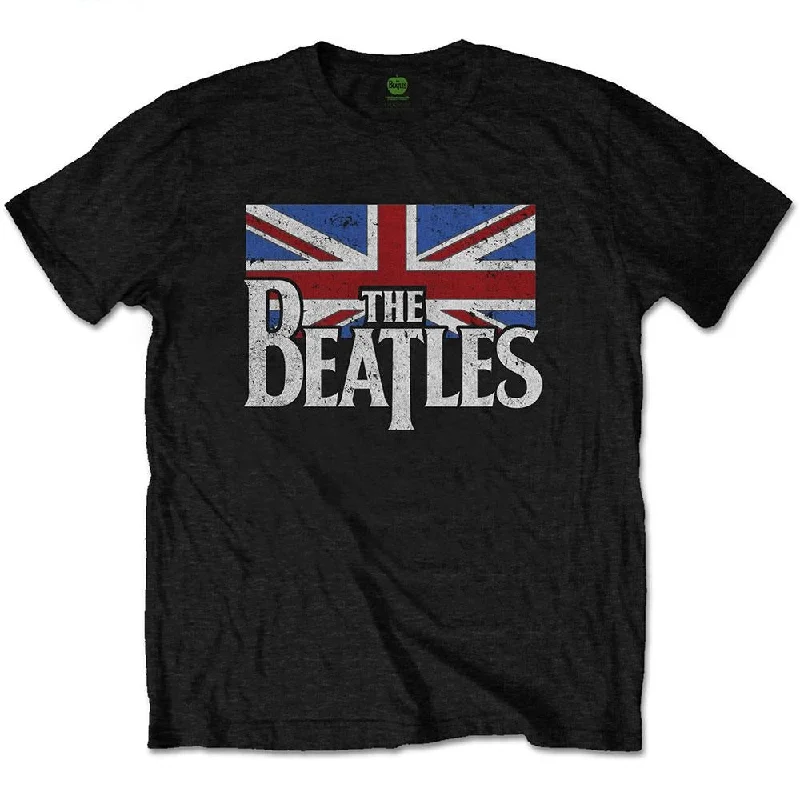 The Beatles Kids T-Shirt: Dop T Logo & Vintage Flag Collared T-Shirt Boat Neck A-Line The Beatles Kids T-Shirt: Dop T Logo & Vintage Flag Collared T-Shirt Boat Neck A-Line