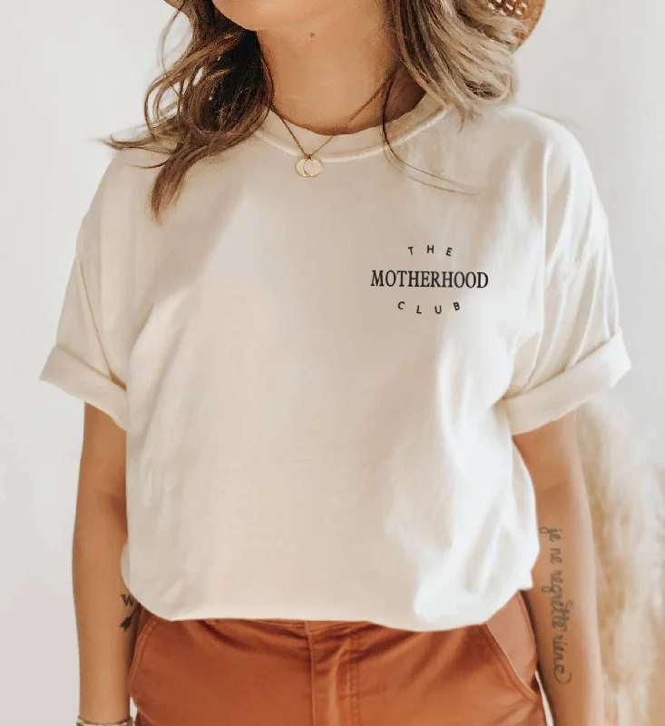 The Motherhood Club Women Tee Embroidered Appliqued Beaded