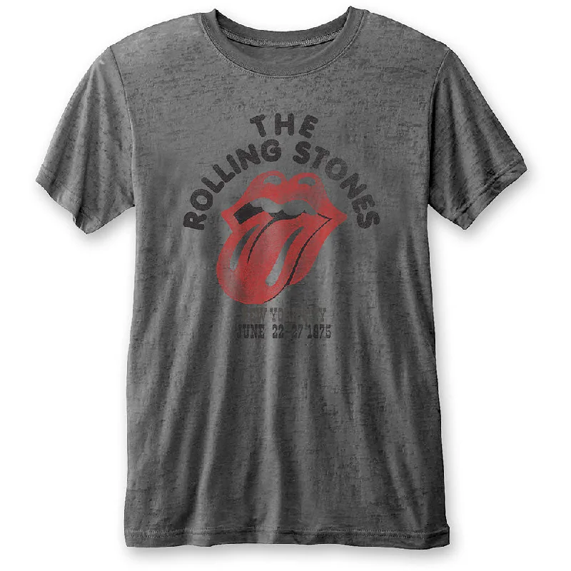 The Rolling Stones | Official Band T-Shirt | New York City 75 (Burn Out) Hooded Caped Shawl Collar The Rolling Stones | Official Band T-Shirt | New York City 75 (Burn Out) Hooded Caped Shawl Collar