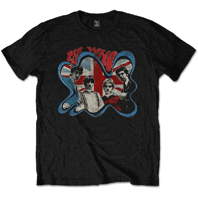 The Who | Official Band T-Shirt | Groovy Border Oversized T-Shirt Spandex breathable The Who | Official Band T-Shirt | Groovy Border Oversized T-Shirt Spandex breathable