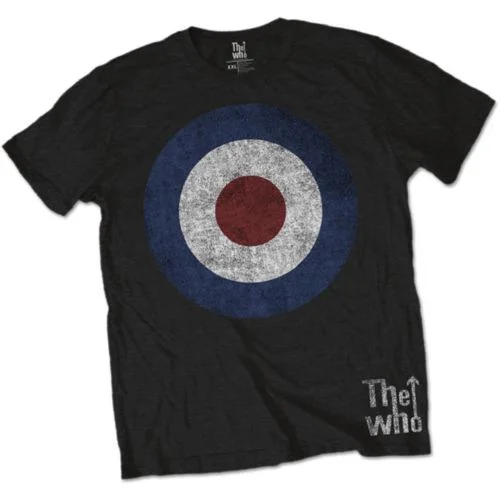 The Who | Official Band T-Shirt | Target Distressed Collared T-Shirt Boat Neck A-Line The Who | Official Band T-Shirt | Target Distressed Collared T-Shirt Boat Neck A-Line