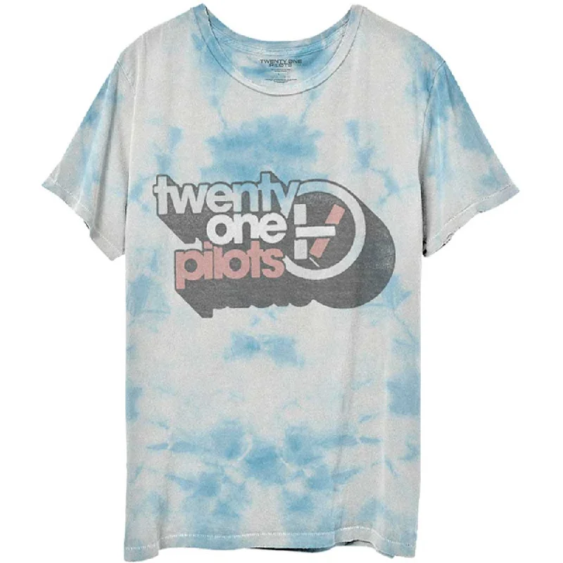 Twenty One Pilots | Official Band T-shirt | Vintage Block Holiday (Dip-Dye) Elegant Classic Vintage