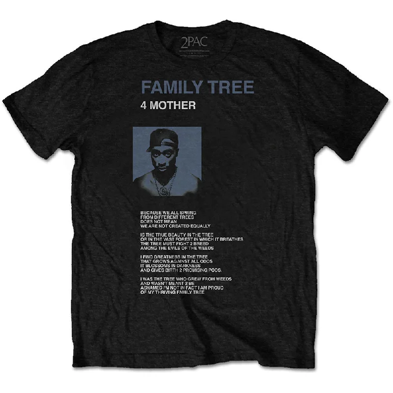 Tupac | Official Band T-Shirt | Family Tree Embroidered Appliqued Beaded