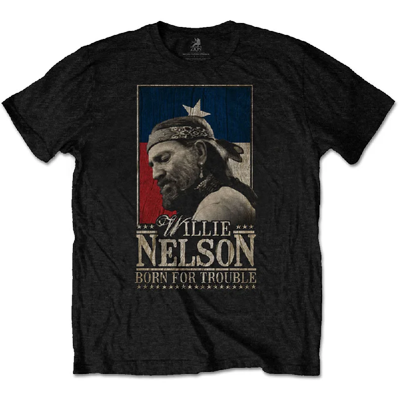 Willie Nelson | Official Band T-Shirt | Born For Trouble Layered Multi-layer Single Layer Willie Nelson | Official Band T-Shirt | Born For Trouble Layered Multi-layer Single Layer