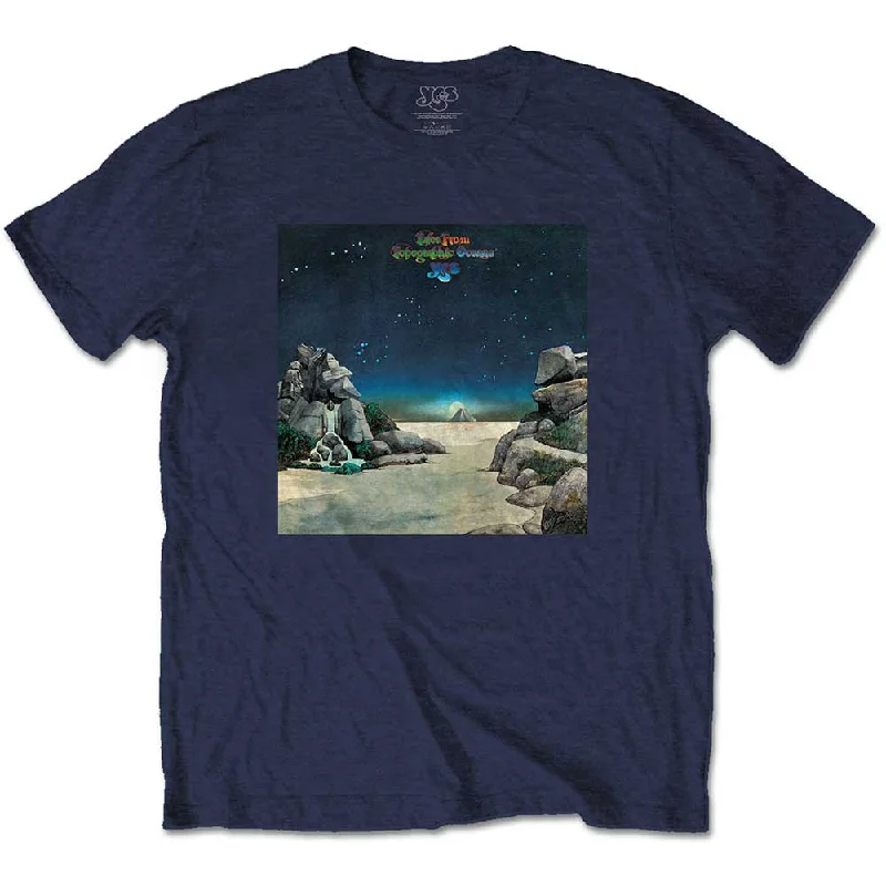 Yes | Official Band T-Shirt | Topographic Oceans Hooded Caped Shawl Collar