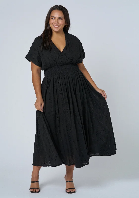 Annabelle Midi Dress Stylish Pleated Skirt Midi Dress