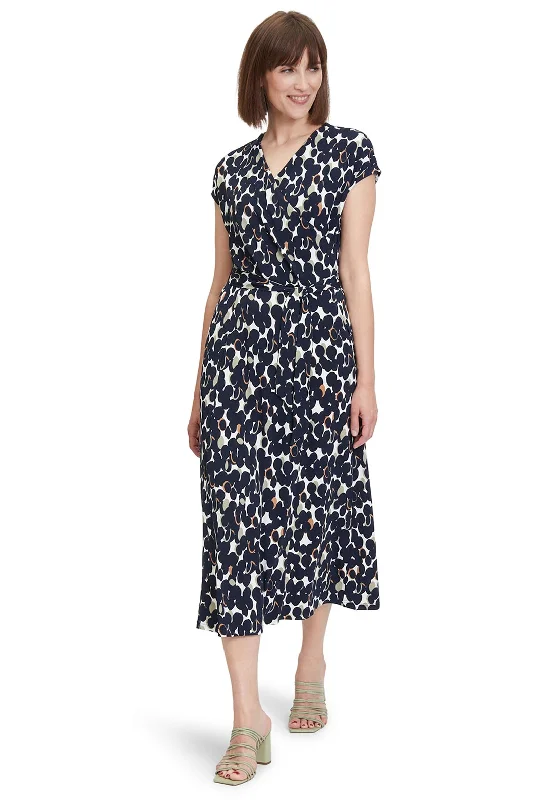 Betty Barclay Wrap Print Midi Dress, Multi Stylish Halter Neck Midi Dress