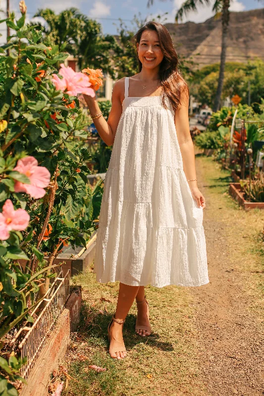 Checkered Tier Midi Dress (2 colors) (FINAL SALE) Elegant Sleeveless Midi Dress