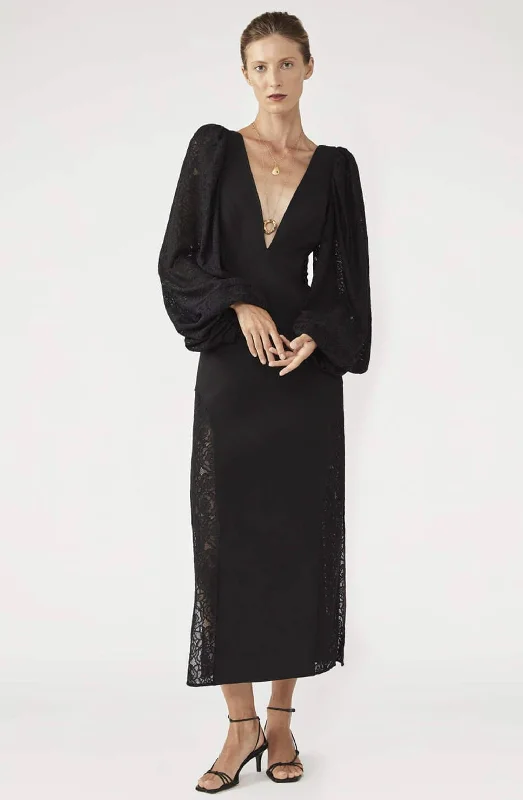Danica Midi Dress by Camilla and Marc Classic Black Midi Dress