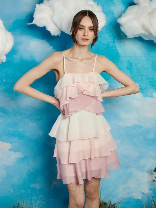 Honey Ruffle Mini Dress Cozy Wraparound Mini Dress