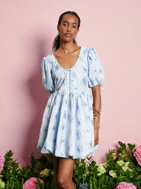 <b>DREAM</b> Lily Floral Mini Dress Cozy Cowl Neck Mini Dress