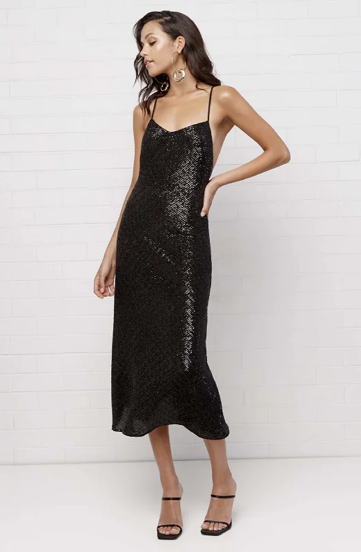 Night Shine Cross Back Midi Dress By Johnny Stylish Vintage Midi Dress