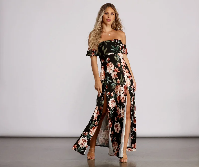 Stuck on Floral Maxi Dress Elegant Lace Maxi Dress