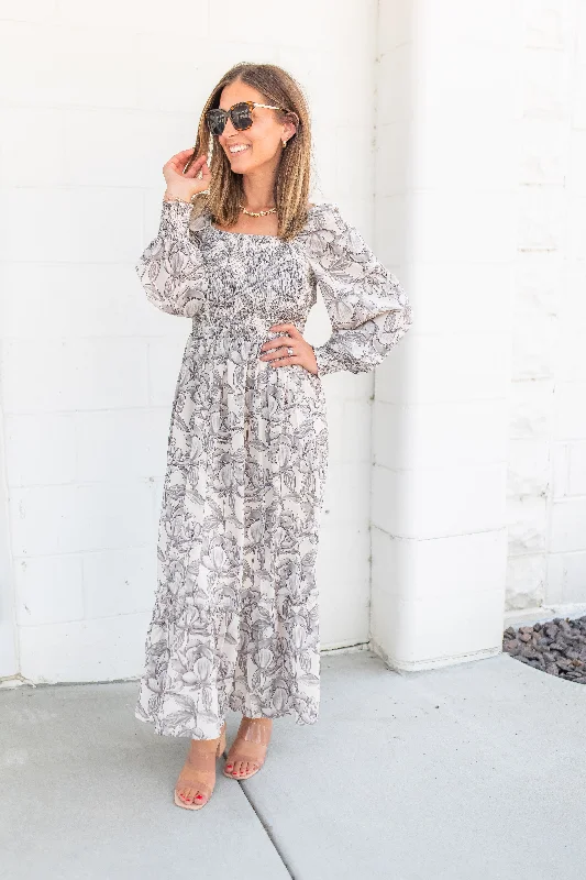 The Petal Path Maxi Dress Cozy Longline Maxi Dress