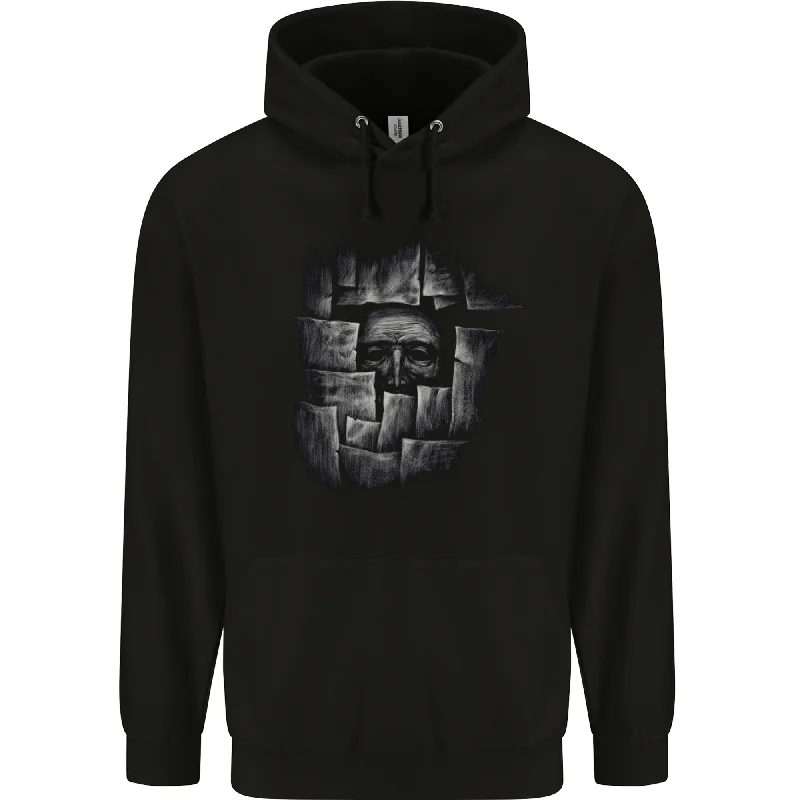 Behind the Wall Gothic Goth Halloween Mens 80% Cotton Hoodie Hoodie with Tied Waist Feminine Flattering