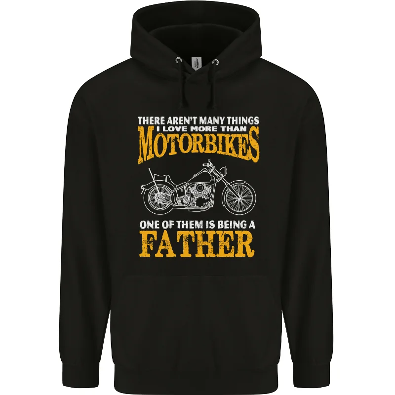 Being a Father Biker Motorcycle Motorbike Mens 80% Cotton Hoodie Hoodie with Mock Neck Collared Structured