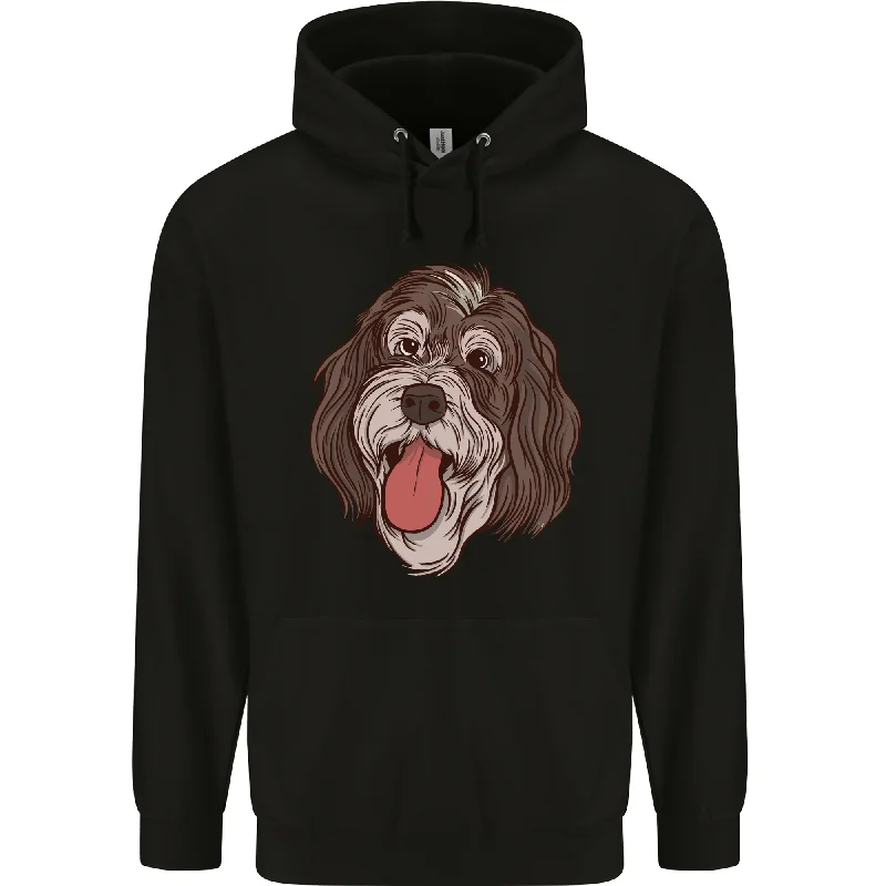 Bernedoodle Dog Mens 80% Cotton Hoodie Hoodie with Neon Bright Vibrant